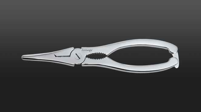 
                    The triangle® lobster pliers is stainless and of high quality