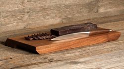 sknife dry meat knife, Salsiz knife with board