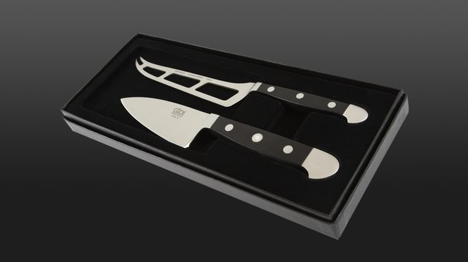 
                    Le set de couteaux à fromage Alpha de la marque Güde