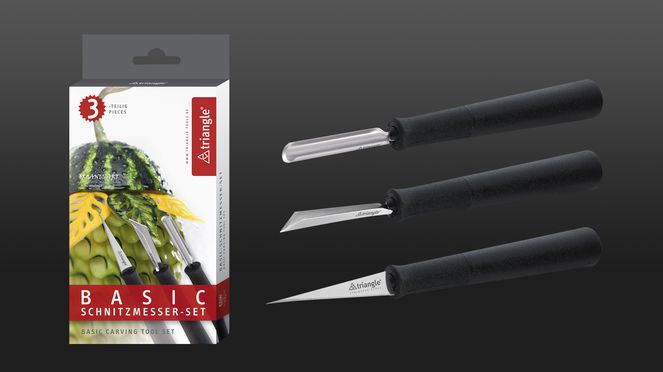 
                    carving tool set basic with the 3 most important carving tools