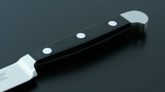 
                    Alpha Schinkenmessers aus rostfreiem Chrom-Vanadium-Molybdän Messerstahl