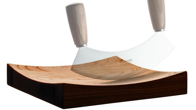 
                    Herb cutting board with chopping knife
