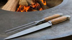 Güde coltelli legno di barile, Posate da trinciatura Güde