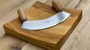 
                    Mincing knife with wooden handle with chopping board (available separately)