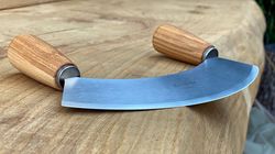 Kräuter Messer, Wiegemesser Holz