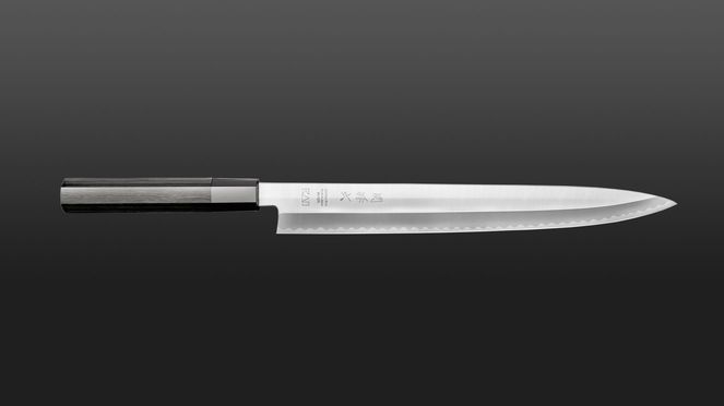
                    KK Yanagiba with 27 cm stainless carbon steel blade